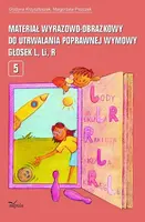 Okładka: Materiał wyrazowo-obrazkowy do utrwalania poprawnej wymowy głosek l, r