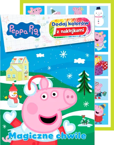 Okładka: Peppa Pig. Dodaj kolorów z naklejkami. Magiczne chwile