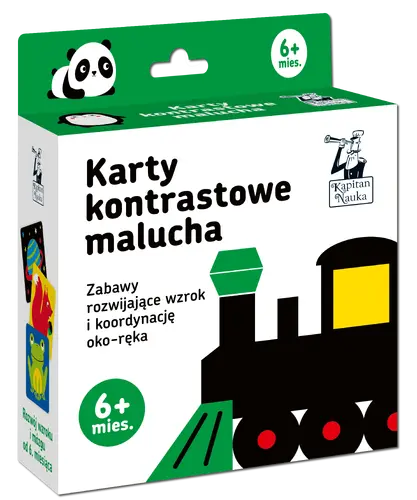 Okładka: Karty kontrastowe malucha. (6+ mies.). Kapitan Nauka