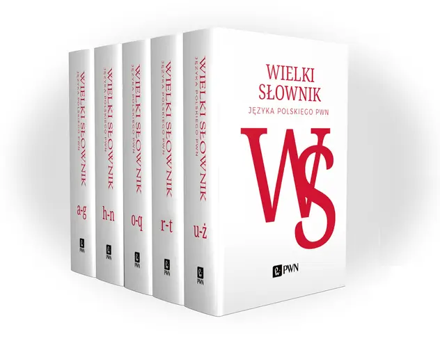 Okładka: Wielki słownik języka polskiego PWN t. I-V
