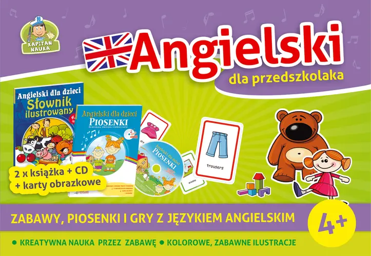 Okładka: Kapitan Nauka Pakiet Angielski dla przedszkolaka 4+