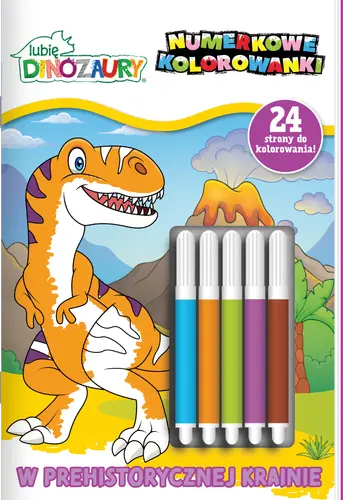 Okładka: Lubię Dinozaury. Numerkowe kolorowanki. W prehistorycznej krainie