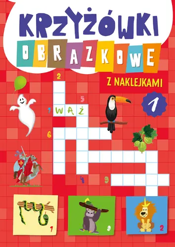 Okładka: Krzyżówki obrazkowe z naklejkami 1