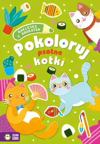 Okładka: Pokoloruj psotne kotki