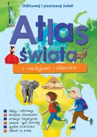 Okładka: Atlas świata z naklejkami i plakatem