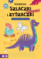 Okładka: Przedszkolak rysuje. Szlaczki i zygzaczki z dinozaurem