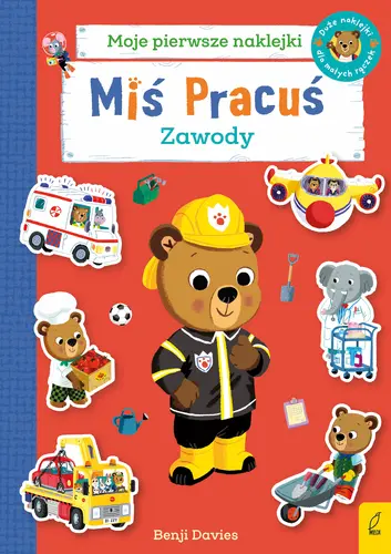 Okładka: Miś Pracuś. Zawody. Książka z naklejkami