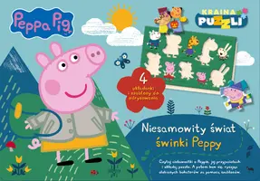 Okładka: Peppa Pig. Kraina puzzli. Niesamowity świat świnki Peppy