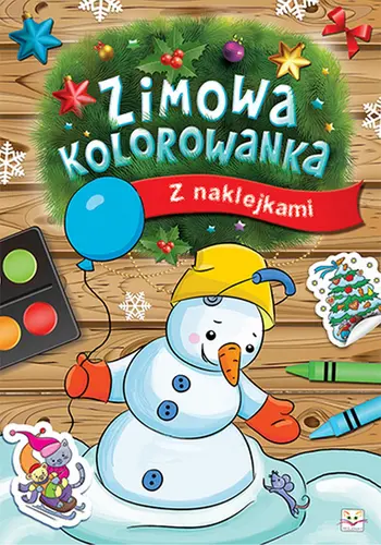 Okładka: Zimowa kolorowanka z naklejkami