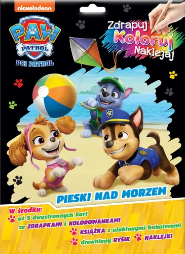 Okładka: Psi Patrol. Zdrapuj, koloruj, naklejaj