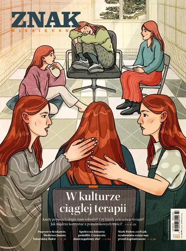 Okładka: Miesięcznik ZNAK 825 (02/2024) - W kulturze ciągłej terapii