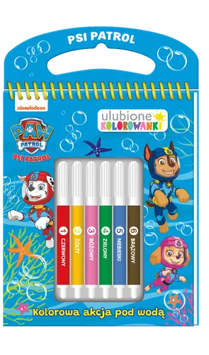 Okładka: Psi Patrol. Ulubione kolorowanki 3. Kolorowa akcja pod wodą