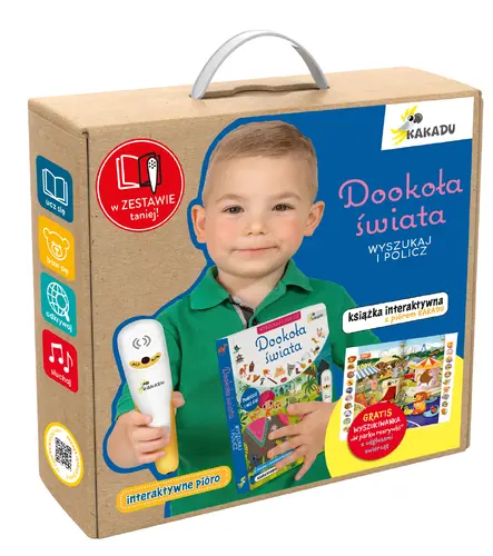 Okładka: Mówiąca książka interaktywna „Dookoła świata. Wyszukaj i policz”
