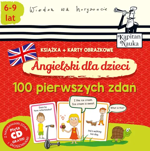 Okładka: Angielski dla dzieci. 100 pierwszych zdań (książka + karty obrazkowe)