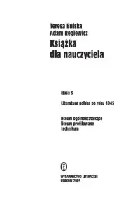 Okładka: Książka dla nauczyciela. Literatura polska po roku 1945