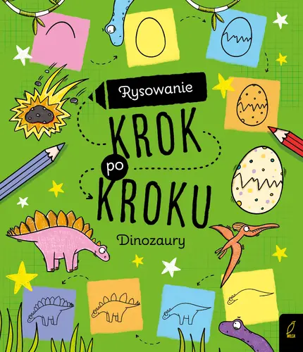 Okładka: Rysowanie krok po kroku. Dinozaury
