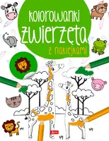 Okładka: Zwierzęta. Kolorowanka z naklejkami