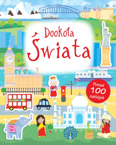 Okładka: DOOKOŁA ŚWIATA Poznaję Świat + naklejki