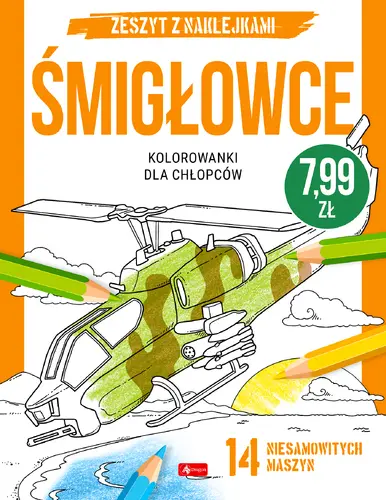 Okładka: Kolorowanki dla chłopców. Śmigłowce