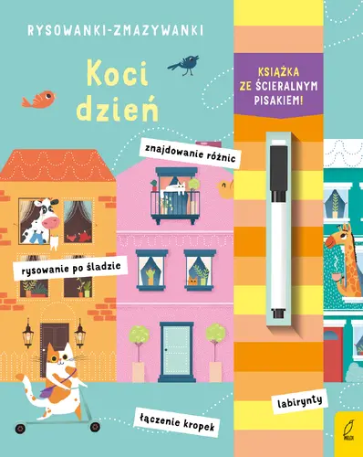 Okładka: Rysowanki-zmazywanki. Koci dzień