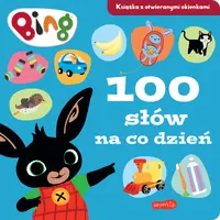 Okładka: 100 słów na co dzień. Bing. Książka z otwieranymi okienkami
