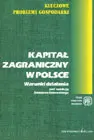 Okładka: Kapitał zagraniczny w Polsce. Warunki działania