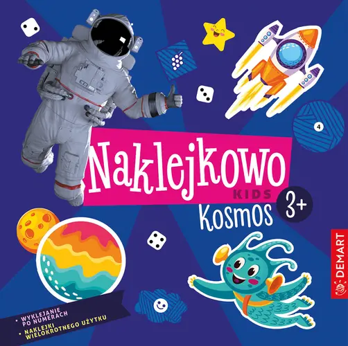Okładka: Naklejkowo Kids 3+. Kosmos
