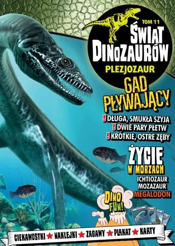 Okładka: Świat Dinozaurów cz. 11 PLEZJOZAUR