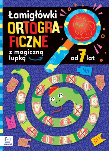 Okładka: Łamigłówki ortograficzne z magiczną lupką od 7 lat