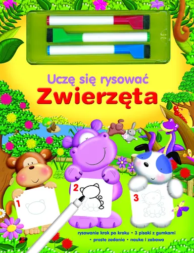 Okładka: Zwierzęta. Uczę się rysować