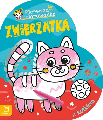 Okładka: Zwierzątka. Pierwsza kolorowanka z kotkiem