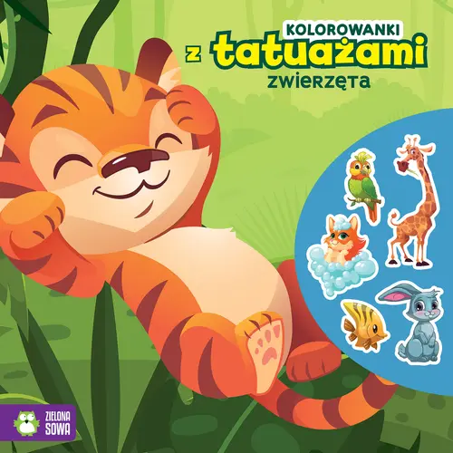 Okładka: Kolorowanki z tatuażami. Zwierzęta