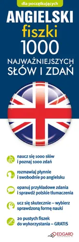 Okładka: Angielski fiszki 1000 najważniejszych słów i zdań dla początkujących