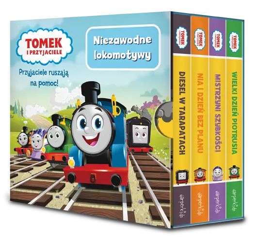 Okładka: Tomek i przyjaciele. Niezawodne lokomotywy. Moja pierwsza biblioteczka