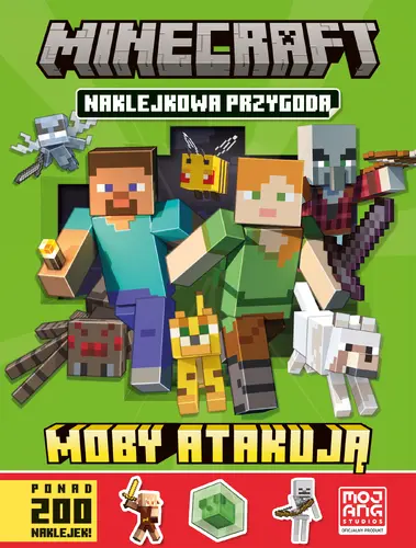 Okładka: Minecraft. Naklejkowa przygoda. Moby atakują