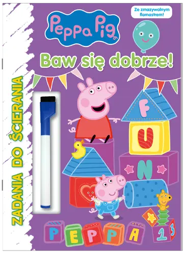 Okładka: Peppa Pig. Zadania do ścierania. Baw się dobrze