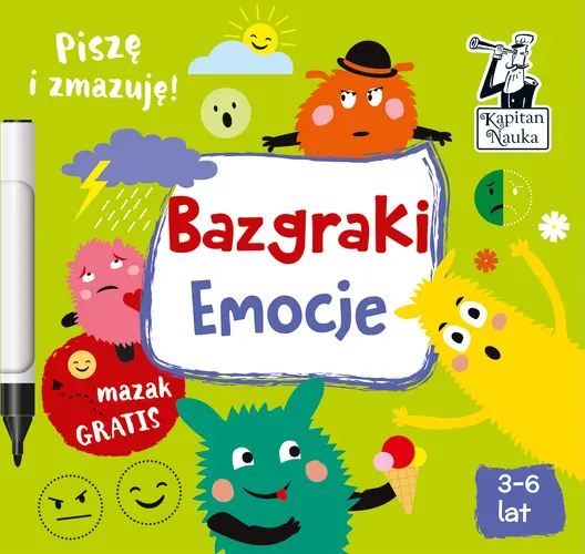 Okładka: Bazgraki. Emocje. Kapitan Nauka