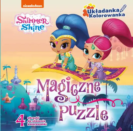 Okładka: Shimmer & Shine Układanka Kolorowanka Magiczne puzzle