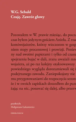 Okładka: Czuję. Zawrót głowy