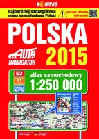 Okładka: Polska atlas samochodowy 1:250 000 edycja 2015