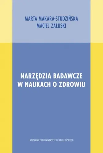 Okładka: Narzędzia badawcze w naukach o zdrowiu