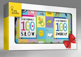 Okładka: Pakiet RAMKA - 2 książeczki MOJE PIERWSZE 100 SŁÓW i ZWIERZĄT