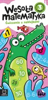 Okładka: Wesoła matematyka. Ćwiczenia z naklejkami. Klasa 3