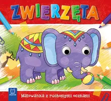 Okładka: Zwierzęta. Malowanka z ruchomymi oczkami