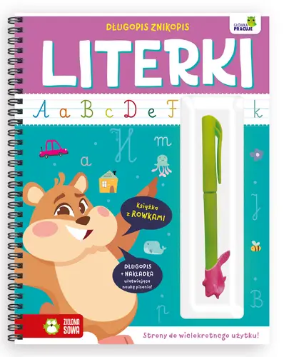 Okładka: Długopis znikopis. Literki
