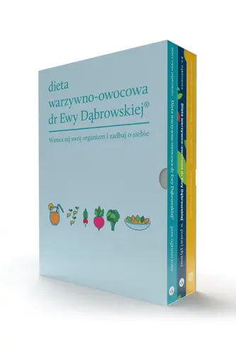 Okładka: Dieta warzywno-owocowa dr Ewy Dąbrowskiej® - komplet 3 książek oprawa miękka