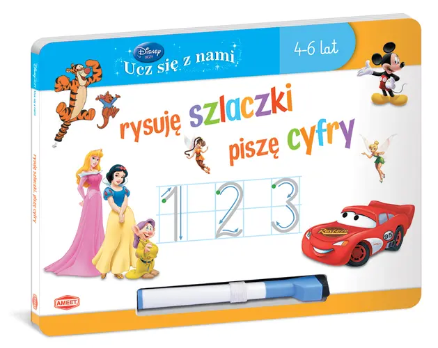 Okładka: Disney Ucz się z nami. Rysuje szlaczki, piszę cyfry