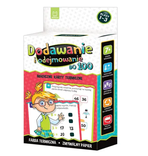 Okładka: Dodawanie i odejmowanie do 100. Magiczne karty termiczne