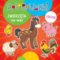 Okładka: Kolorowanki z naklejkami. Zwierzęta na wsi