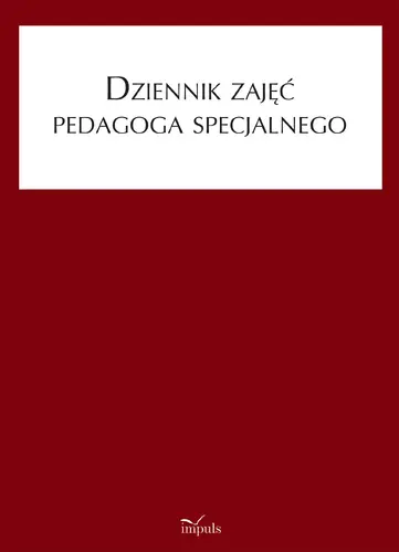 Okładka: Dziennik zajęć pedagoga specjalnego